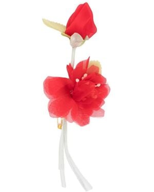 Forte Forte Broche À Design De Fleur - Rouge