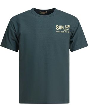 Sun Surf Graphic-Print Cotton T-Shirt - Green