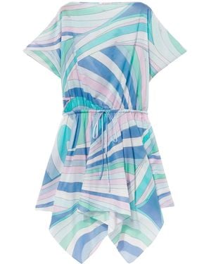 Emilio Pucci Iride ミニドレス - ブルー