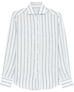 Brunello Cucinelli Striped Button-Down Shirt - White