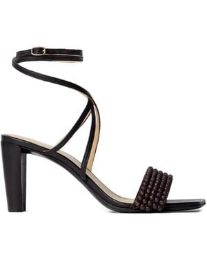 Lemaire Beaded Cross Sandals - Black