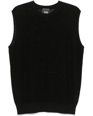 Y-3 X Adidas Graphic Knit Vest - Black