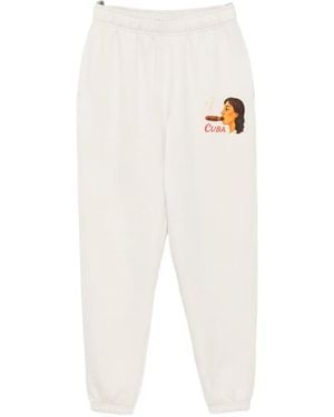 Melt Graphic-Print Track Trousers - White