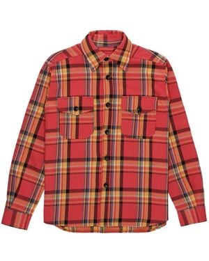 Fortela Kenny Checked Pocket Shirt - Red