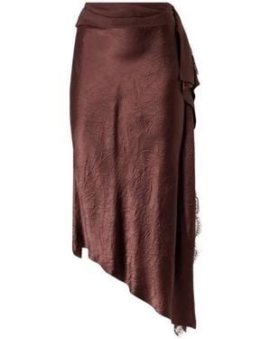 Pinko Asymmetric Midi Skirt - Brown