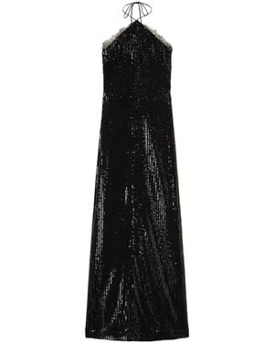 Twin Set Sequin-Embellished Midi Dress - Black