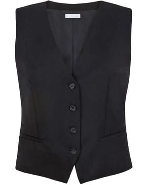 P.A.R.O.S.H. Twill waistcoat - Schwarz