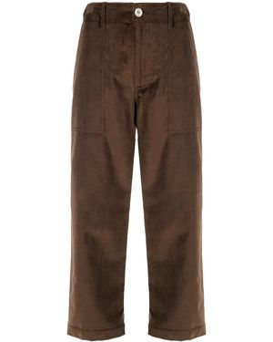 Jejia Cropped Straight-Leg Pants - Brown