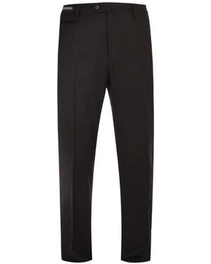 Corneliani Button Wool Trousers - Black