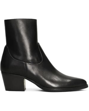 Julie Dee Pointed-Toe Ankle Boots - Black