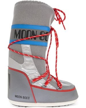 Moon Boot Mb Icon Space Racing Lace-Up Boots - White
