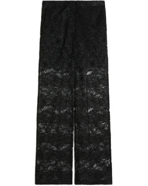 Sportmax Floral Trousers - Black