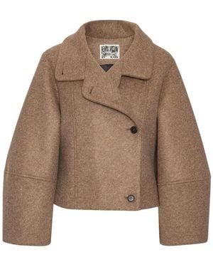 Henrik Vibskov Moon Asymmetric Jacket - Brown