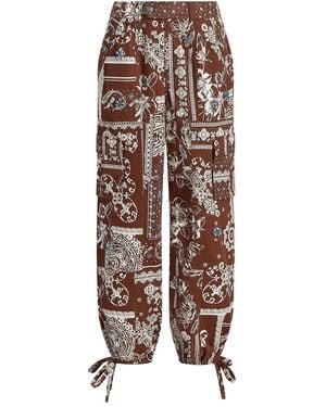 Cinq À Sept Bandana-Print Cargo Trousers - White