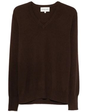 Bompard V-Neck Cashmere Knit - Brown