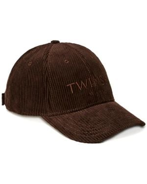 Twinset Corduroy Baseball Hat - Brown