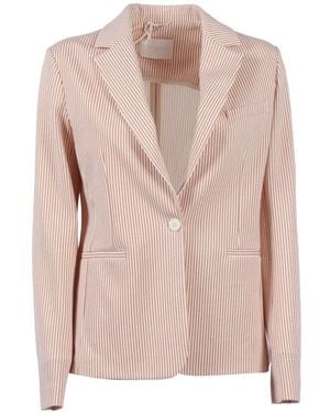 Circolo 1901 Slim-Fit Striped Blazer - Pink