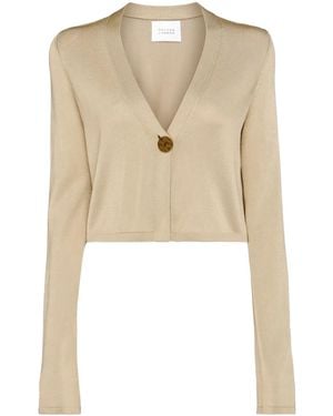 Galvan London Cardigan À Coupe Crop - Neutre