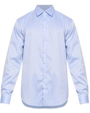 Emporio Armani Long-Sleeve Button-Down Shirt - Blue