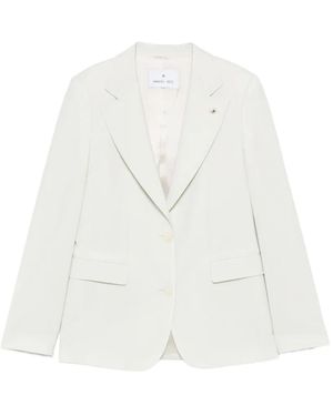 Manuel Ritz Peak-Lapels Single-Breasted Jacket - White