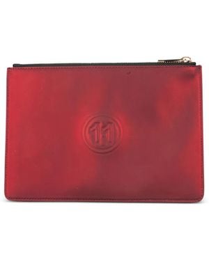 Maison Margiela Metallic Leather Clutch - Red