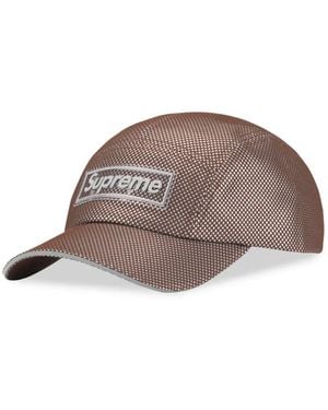 Supreme Gorra De Béisbol Camp De Malla Metalizada - Marrón
