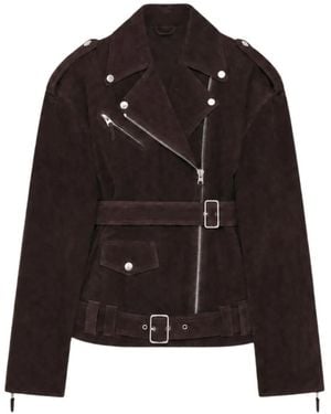 IRO Faithfull Belted Suede Jacket - Black