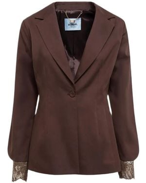 Blugirl Blumarine Lace-Trim Blazer - Brown