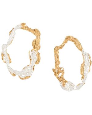 Loveness Lee Dzovag Hammered Hoop Earrings - Metallic