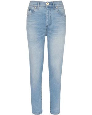 Balmain High-Rise Slim-Cut Jeans - Blue