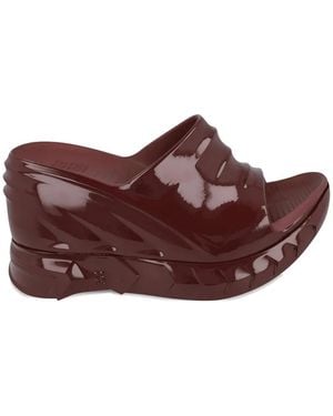 Givenchy Marshmallow Wedge Slide Oxblood Sandalen - Braun