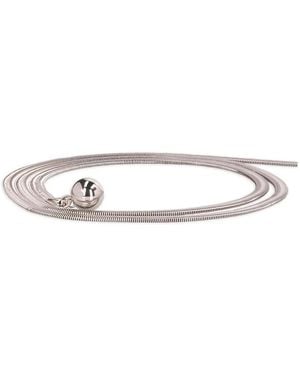Sportmax Vortice Ball-Detail Necklace - White