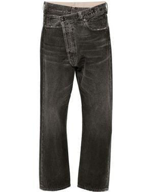 R13 Jeans Mit Asymmetrischem Bund - Grau