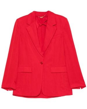Blumarine Single-Breasted Blazer - Red