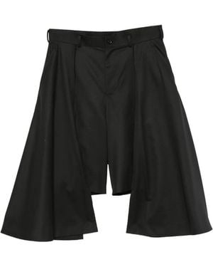 COMME DES GARÇON BLACK Layered Asymmetric Shorts - Black