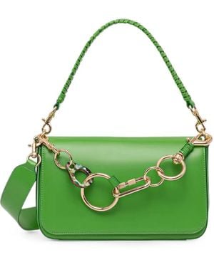 Benetton Borsa A Spalla Be Bag Con Catena - Verde