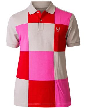 Comme des Garçons X Fred Perry Logo-Embroidered Polo Shirt - Pink
