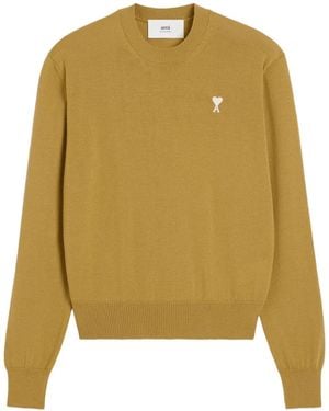 Ami Paris Ami De Coeur Sweater - Yellow