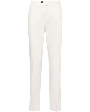 Corneliani Tapered-Leg Twill Chinos - White