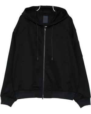 Juun.J Zip-Up Raglan-Sleeve Hoodie - Black