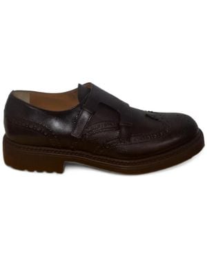 Doucal's Brogue Monk Shoes - Brown