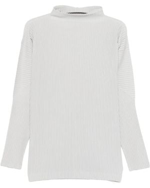 Homme Plissé Issey Miyake Pleated Halterneck Top - White