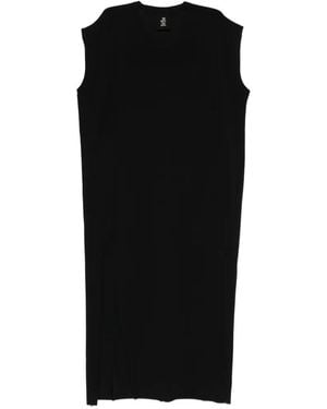Thom Krom Robe Fendue À Coupe Mi-Longue - Black