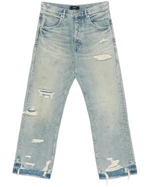 Purple Brand P018 Destroyed Baggy Jeans - Blue