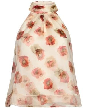 Cinq À Sept Floral Halterneck Blouse - Pink