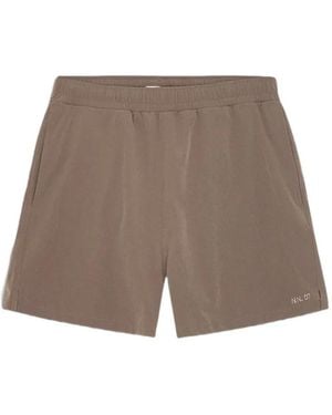 NN07 Elasticated Embroidery Shorts - Brown