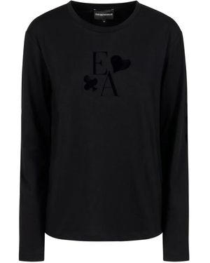 Emporio Armani ロゴ Tシャツ - ブラック