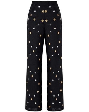 Hayley Menzies Pantalon De Pyjama Brodé - Noir