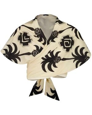Johanna Ortiz Imagery Palm Tree-Print Top - Natural