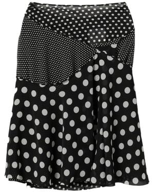 Junya Watanabe Polka-Dot Skirt - Black